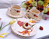 CROCKERY WITH TULIP PATTERN