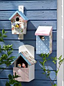 DECORATED BIRD BOXES