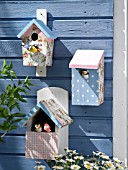 DECORATED BIRD BOXES