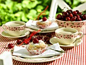 COFFEE TABLE WITH CHERRY MUFFINS