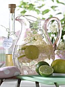 JUG WITH ELDER SYRUP, LEMON AND LIME