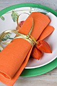 NAPKIN WITH PHYSALIS