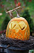 DECORATIVE OWL PUMPKIN