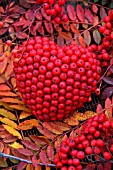 HEART HANGING DECORATION WITH SORBUS BERRIES