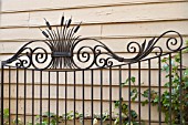 DECORATIVE BLACK IRON GARDEN GATE