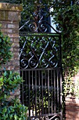 DECORATIVE BLACK IRON GARDEN GATE