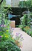 RHS CHELSEA FLOWER SHOW 2013,   THE ARTHRITIS RESEARCH UK GARDEN,  DESIGNER CHRIS BEARDSHAW.