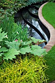 RHS CHELSEA FLOWER SHOW 2013,   EAST VILLAGE GARDEN, DESIGNERS BALSTON AGIUS - MICHAEL BALSTON & MARIE-LOUISE AGIUS