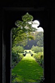VIEW FROM THE RED HOUSE AT PAINSWICK ROCOCO GARDEN, GLOUCESTERSHIRE