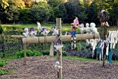 SCARECROWS AT PAINSWICK ROCOCO GARDEN, GLOUCESTERSHIRE