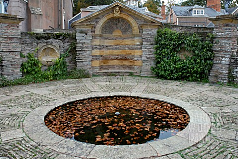 POOL_WITH_FALLEN_AUTUMN_LEAVES_AT_HESTERCOMBE_GARDEN_SOMERSET