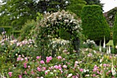 ROSE GARDEN AT OZLEWORTH PARK, GLOUCESTERSHIRE