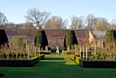 ROSE GARDEN IN SPRING AT OZLEWORTH PARK, GLOUCESTERSHIRE