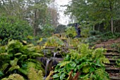 THE RILL GARDEN AT OZLEWORTH PARK, GLOCESTERSHIRE IN AUTUMN