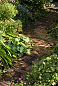 BRICK PATH THROUGH PERENNIALS