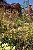 VIEW OF A TASTE OF RIBBLESDALE PARK BY PAUL HENSEY,  ELYSIUM DESIGN,  RHS FLOWER SHOW,  TATTON PARK