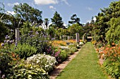 HERBACEOUS BORDER IN THE OLD ITALIAN TERRACE AT DYFFRYN GARDENS,  WALES