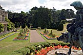 VIEW WITH SCULPTURE AT DYFFRYN GARDENS