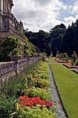 VIEW WITH CLASSICAL BALUSTRADE AT DYFFRYN GARDENS