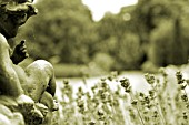 SEPIA TINT,  VIEW OF CHERUB WITH COBWEB AT SHUGBOROUGH ESTATE