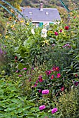 VIEW OF MONETS HOUSE,  FROM MONETS GARDEN,  GIVERNY,  FRANCE