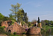 FOLLY AT CONSALL HALL LANDSCAPE GARDENS,  APRIL