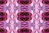 KALEIDOSCOPIC ROSE IN REPEAT PATTERN
