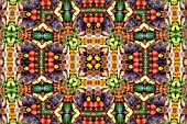 VEGETABLES IN KALEIDOSCOPIC PATTERN