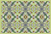 ENCYCLIA COCHLEATA, COCKLE ORCHID IN KALEIDOSCOPIC AND REPEATED PATTERN