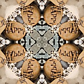 DECORATIVE STONES IN KALEIDOSCOPIC PATTERN