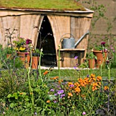 DETAIL OF SUSIES GARDEN DESIGNED BY SUE JOLLANS IN AID OF THE MENINGITIS TRUST AT MALVERN SPRING GARDENING SHOW 2008