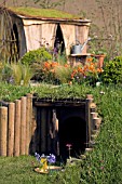 DETAIL OF SUSIES GARDEN DESIGNED BY SUE JOLLANS IN AID OF THE MENINGITIS TRUST AT MALVERN SPRING GARDENING SHOW 2008