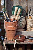 OLD FASHIONED POTTING SHED, HARTLEYS BOTANIC STAND AT CHELSEA FLOWER SHOW 2008