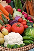 BASKET OF SALAD VEGETABLES