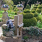 TOPIARY AT MILL DENE GARDEN, BLOCKLEY, APRIL