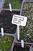 GERMINATING SEED - PLEASE KEEP ME MOIST, SIGN