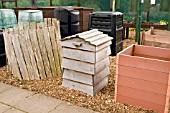 COMPOST BINS AT RYTON ORGANIC GARDEN,  COVENTRY