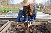 PREPARING KITCHEN GARDEN IN SPRING.