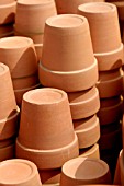 STACKS OF TERRACOTTA POTS