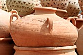 TERRACOTTA JAR ON DISPLAY