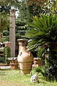 ANCIENT ARTIFACTS ON DISPLAY IN THE GARDEN OF ROBERT MOUAWAD PRIVATE MUSEUM IN BEIRUT