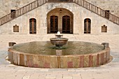 TRADITIONAL FOUNTAIN AND BASIN IN COURTYARD OF BEIT ED DINE PALACE, LEBANON