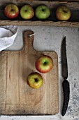 APPLE & CUTTING BOARD