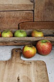 SLICED APPLE & CUTTING BOARD