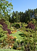 BUTCHART GARDENS, THE SUNKEN GARDEN IN SUMMER