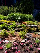 FLOWERBED AT CHATEAU MONTEBELLO, QUEBEC