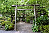 SHRINE HONOURING CATSSENGANEN GARDEN,  ALSO CALLED ISO GARDEN,  KAGOSHIMA,  JAPAN