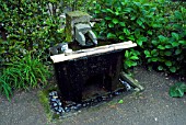 STONE WATER BASINSENGANEN GARDEN,  ALSO CALLED ISO GARDEN,  KAGOSHIMA,  JAPAN