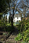 VIEW FROM GARDEN, SHEPHERD HOUSE, INVERESK, SCOTLAND. OWNERS, SIR CHARLES AND LADY FRASER