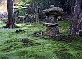 SANZEN IN GARDEN; WARABE JIZO FIGURES, OHARA; KYOTO; JAPAN